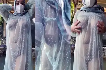 Tante Jilboobs Nakal Baju Transparan Outdoor